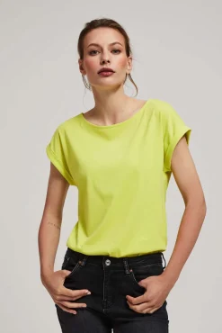 Bluzki Bawełniane|Bluzki Zielone>Moodo Bawełniany t-shirt limonkowy