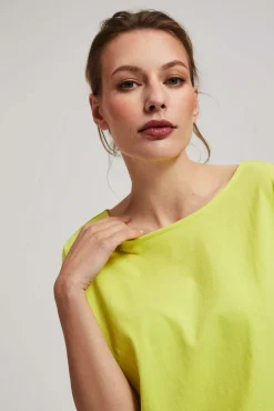 Bluzki Bawełniane|Bluzki Zielone>Moodo Bawełniany t-shirt limonkowy