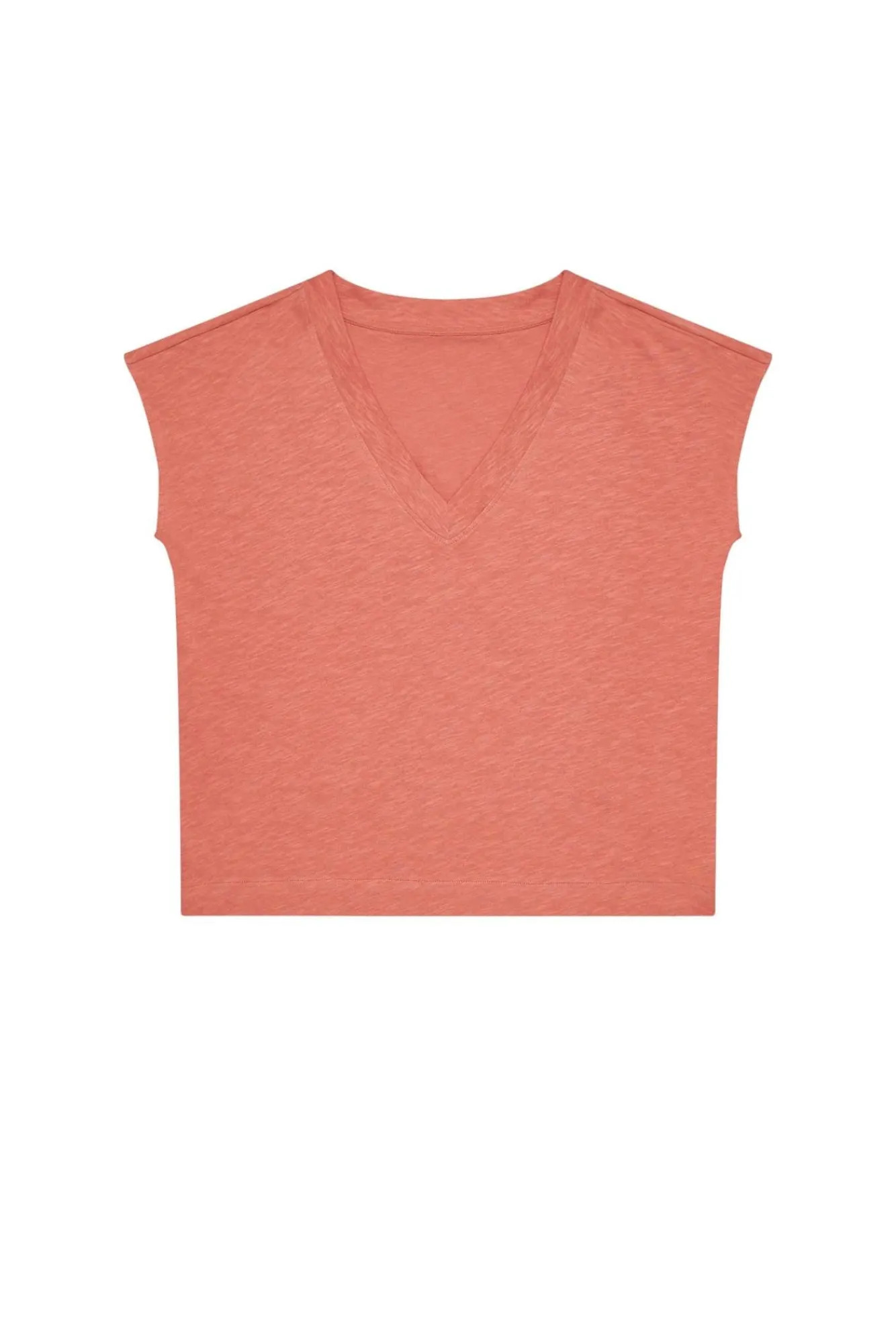 Bluzki Z Dekoltem W Serek|Bluzki Bawełniane>Moodo Bawełniany t-shirt z dekoltem V