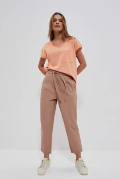 Bluzki Bawełniane|Bluzki Z Krótkim Rękawem>Moodo Bawełniany t-shirt z kieszonką