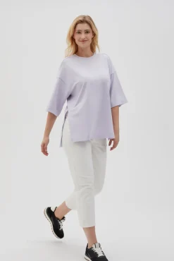 Bluzy Wiosenne|Bluzy Damskie Bez Kaptura>Moodo Bluza oversize fioletowa
