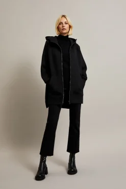 Bluzy Zimowe|Bluzy Damskie Sportowe>Moodo Bluza oversize z kapturem czarna