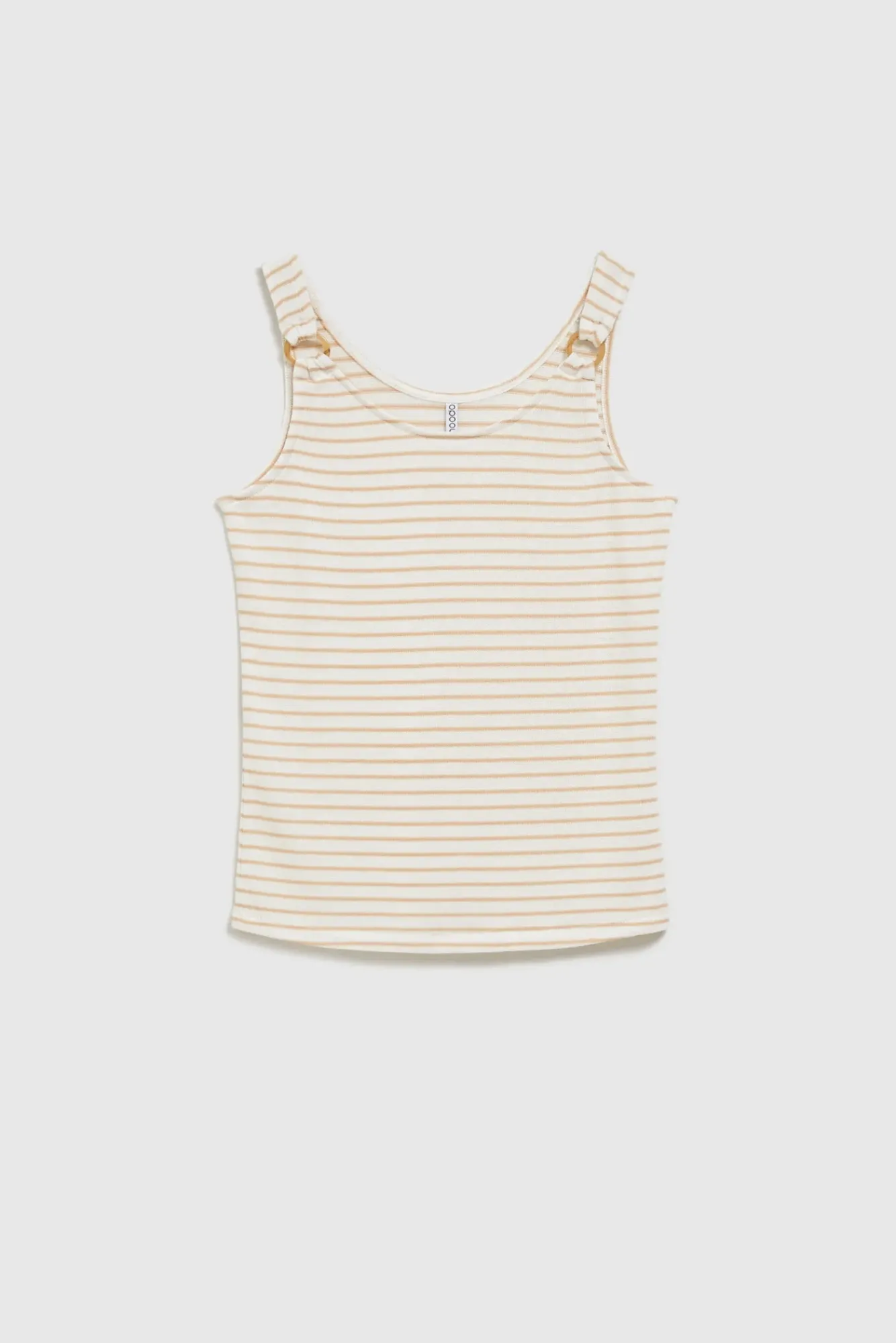 Bluzki Na Lato|Bluzki Biale>Moodo Bluza top w paski biała