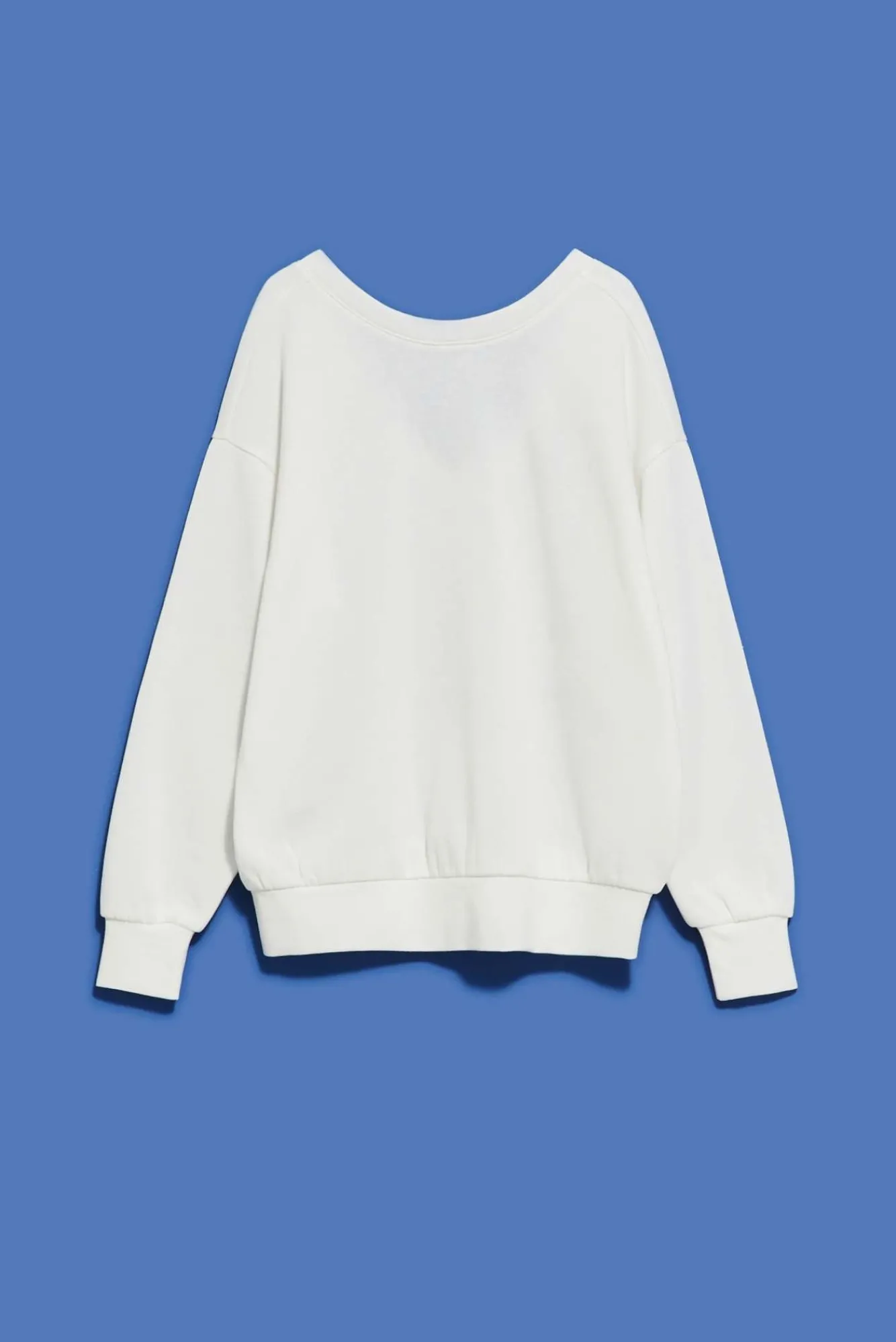 Bluzy Damskie Białe|Bluzy Wiosenne>Moodo Bluza z dekoltem na plecach perłowa