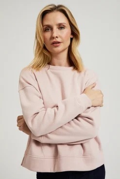 Bluzy Damskie Krótkie|Bluzy Damskie Bez Kaptura>Moodo Bluza z długimi rękawami różowa