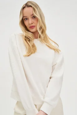 Bluzy Damskie Białe|Bluzy Wiosenne>Moodo Bluza z koralikami biała