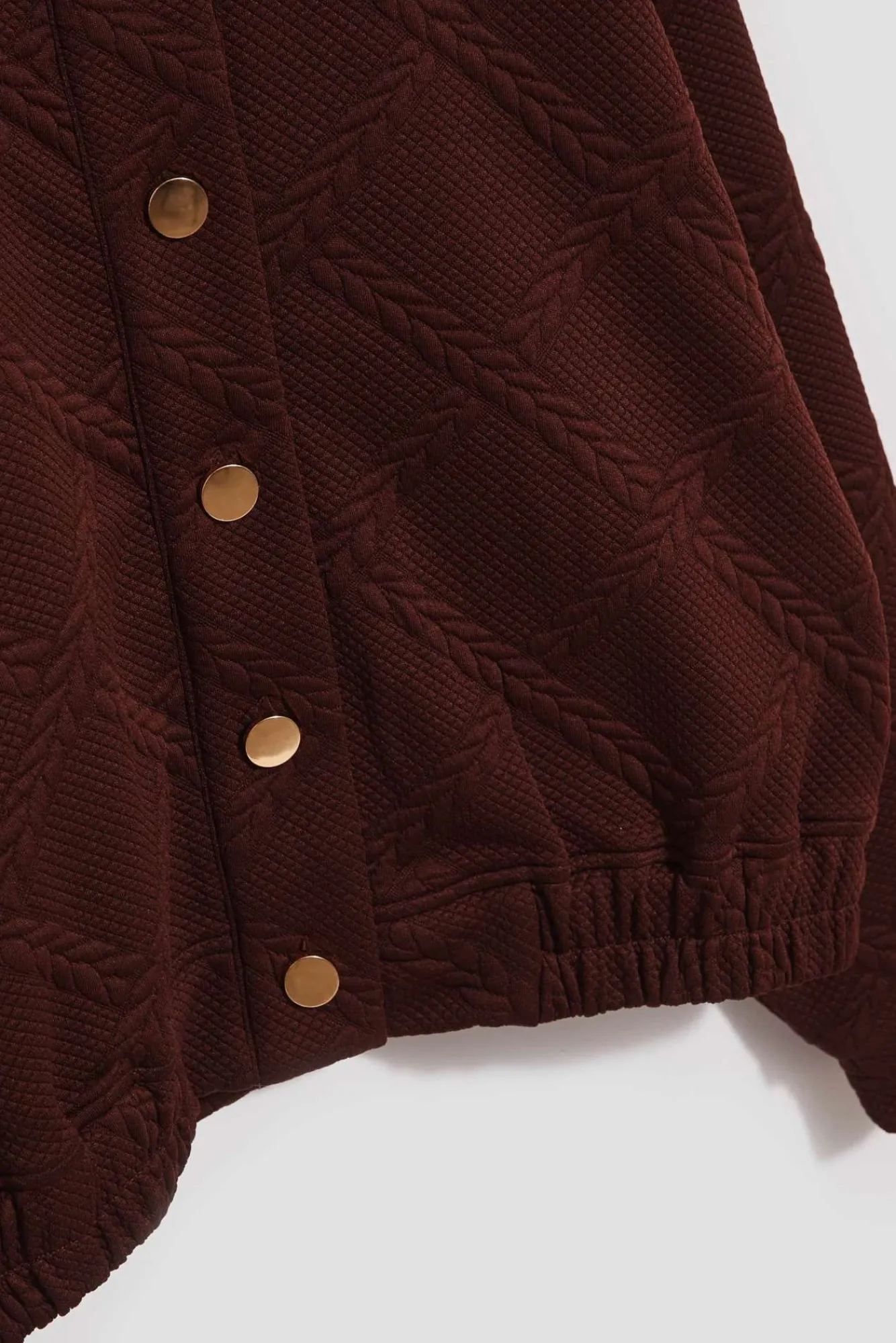 Bluzy Zimowe|Bluzy Retro>Moodo Bluza z ozdobnymi guzikami brązowa