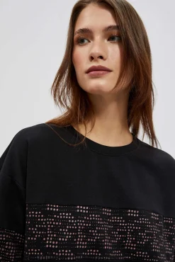 Bluzy Wiosenne|Bluzy Damskie Krótkie>Moodo Bluza z wiązaniem
