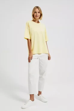 Bluzki Bawełniane|Bluzki Na Lato>Moodo Bluzka oversize żółta