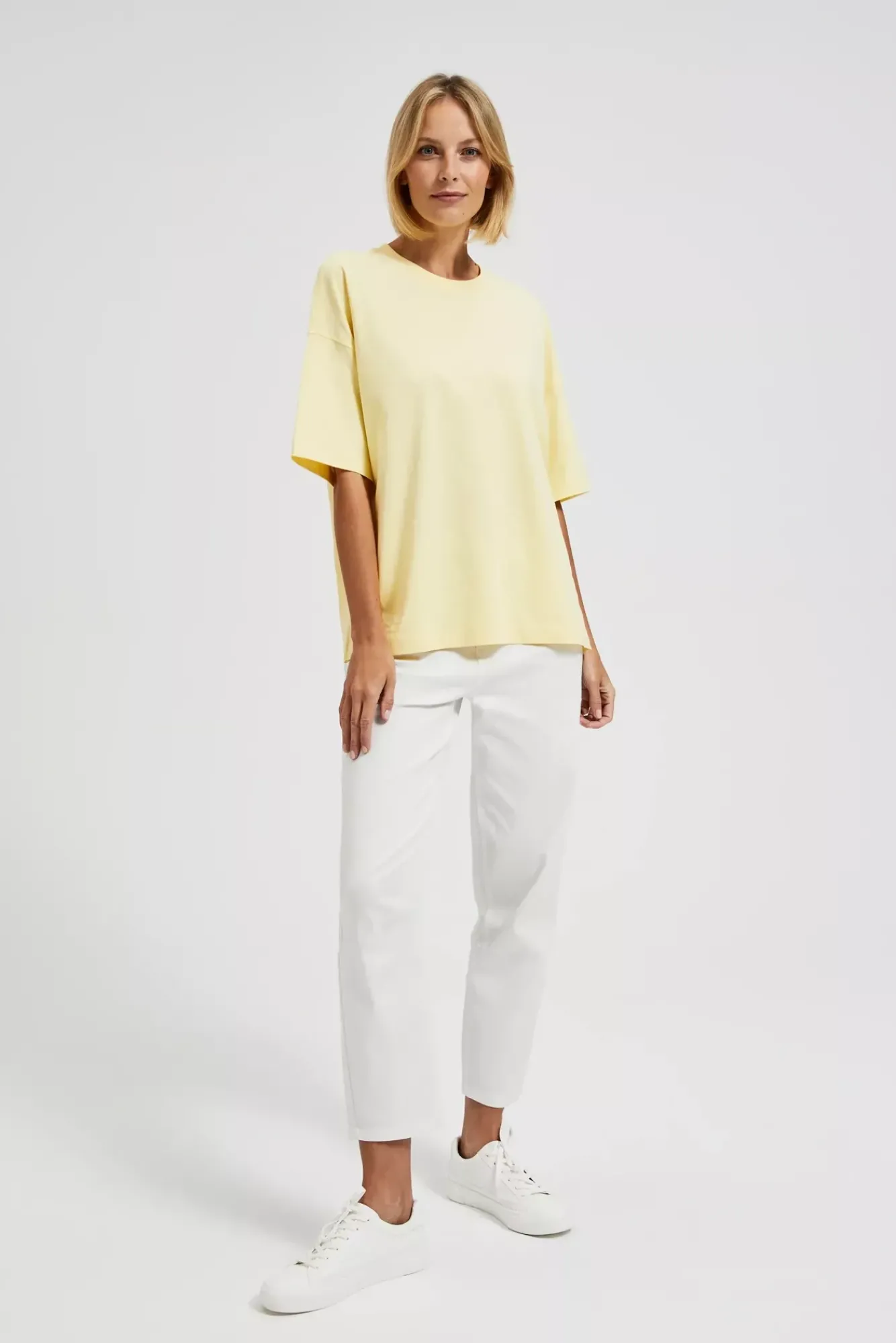 Bluzki Bawełniane|Bluzki Na Lato>Moodo Bluzka oversize żółta