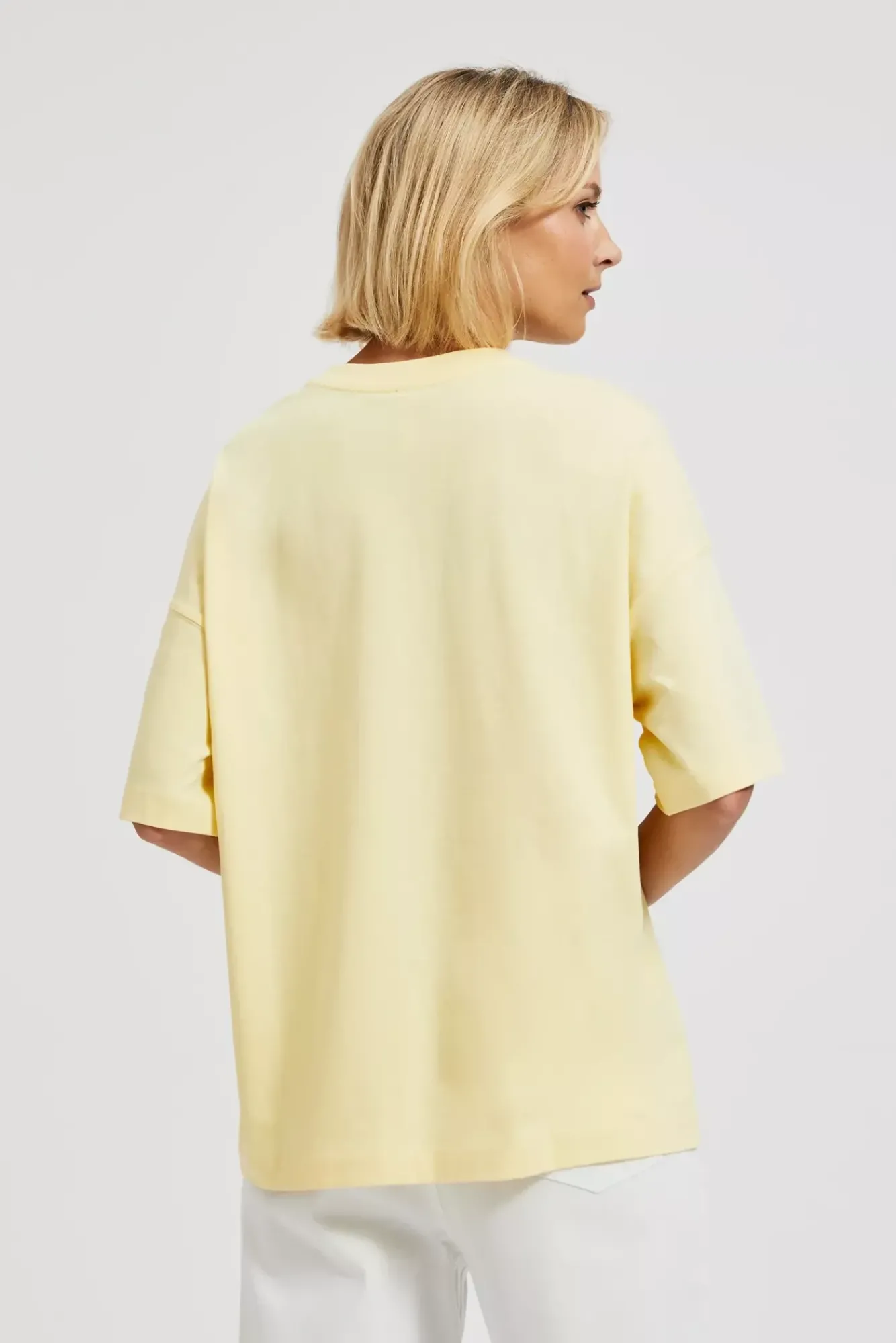 Bluzki Bawełniane|Bluzki Na Lato>Moodo Bluzka oversize żółta