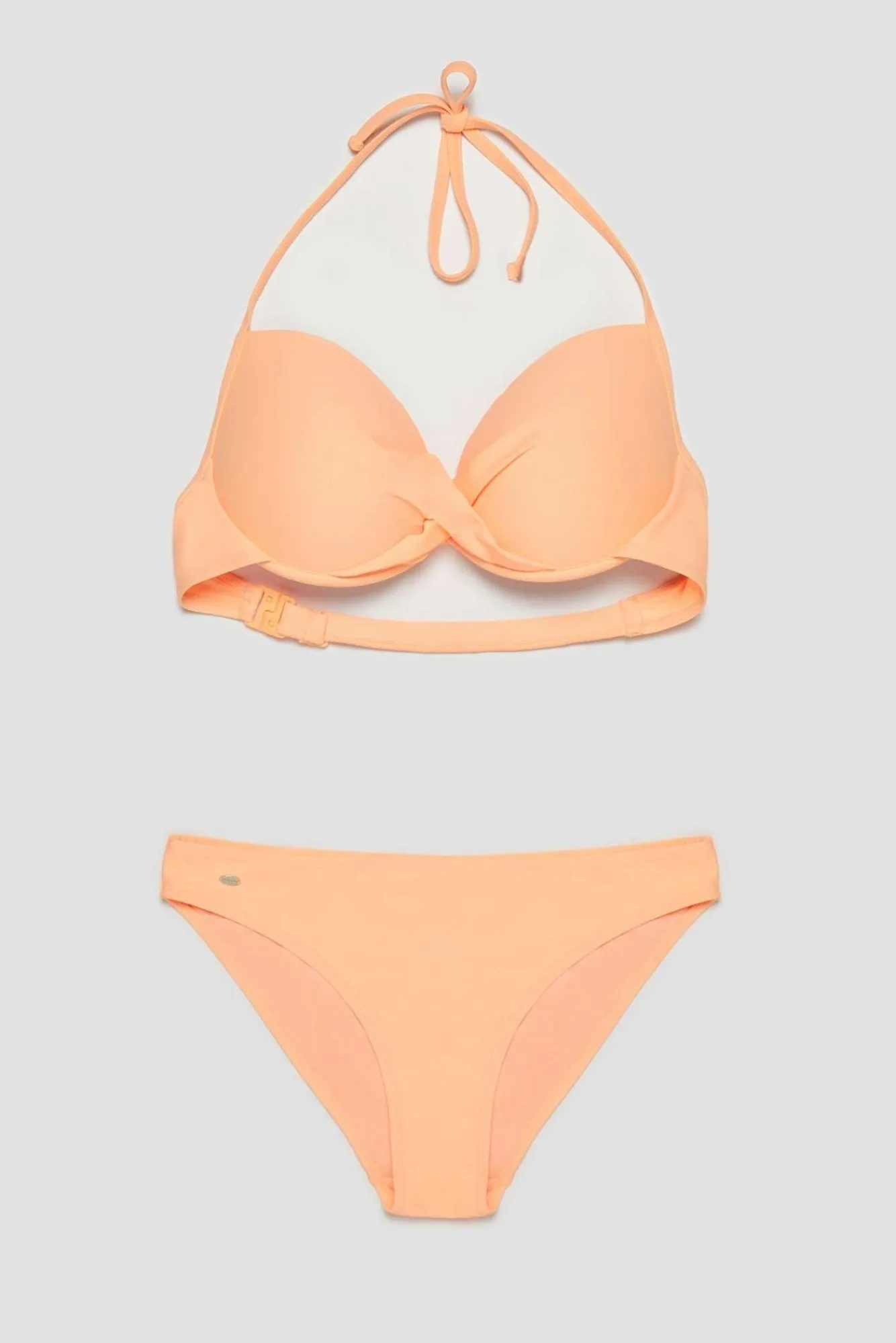 Stroje Kąpielowe Bikini|Stroje Kąpielowe Dwuczęściowe>Moodo Dół od bikini z gładkiego materiału brzoskwiniowy