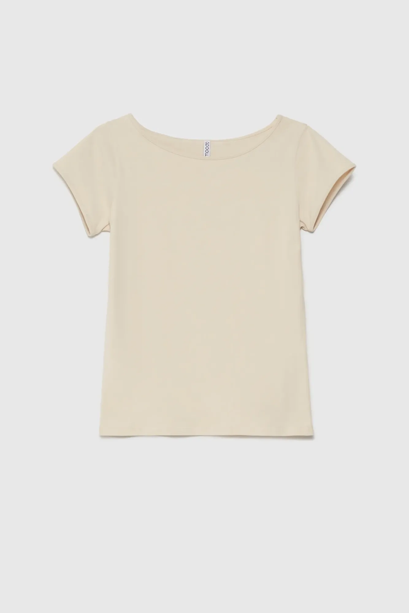 Bluzki Bawełniane|Bluzki Z Krótkim Rękawem>Moodo Dopasowany t-shirt beżowy