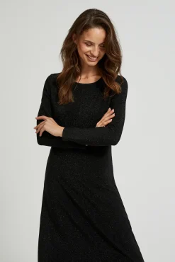 Sukienki Czarne|Sukienki Z Długim Rękawem>Moodo Elegancka sukienka maxi czarna