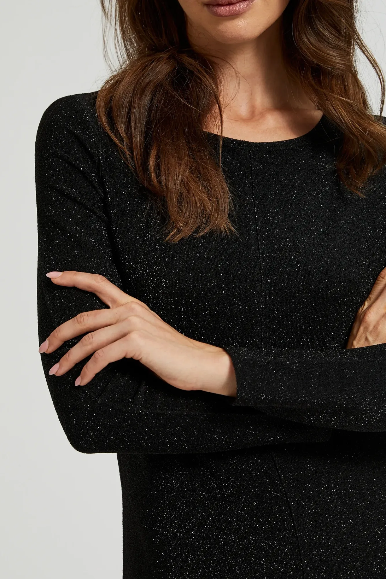 Sukienki Czarne|Sukienki Z Długim Rękawem>Moodo Elegancka sukienka maxi czarna