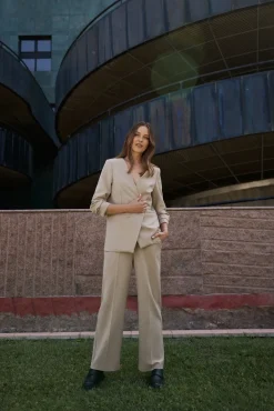 Spodnie Beżowe|Spodnie Eleganckie>Moodo Eleganckie spodnie beżowe