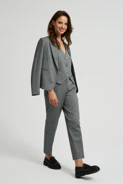 Spodnie Eleganckie|Spodnie Chinosy>Moodo Eleganckie spodnie cygaretki szare
