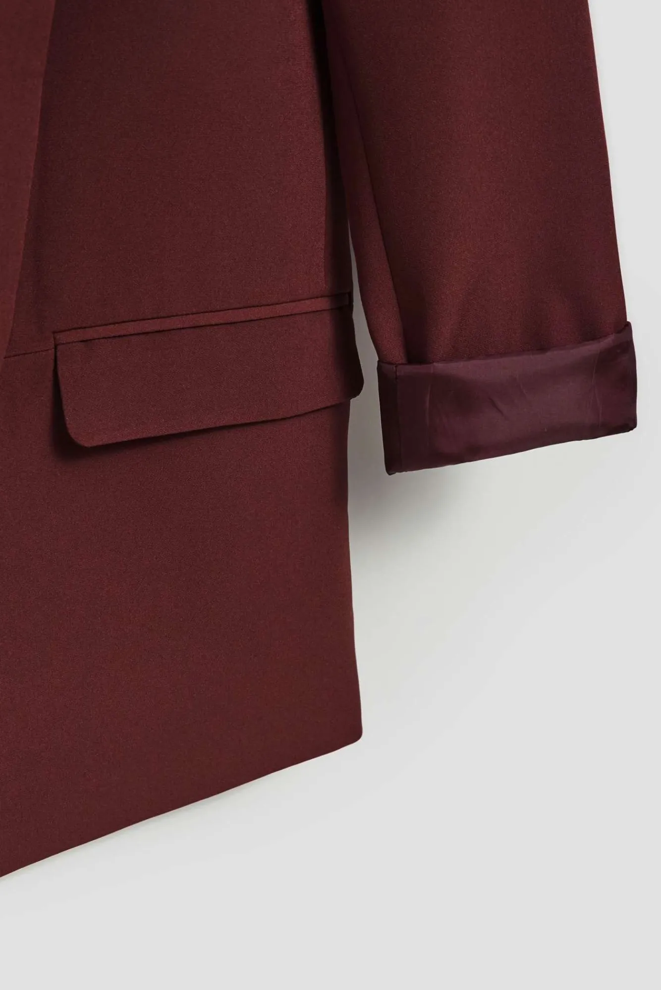 Kolorowe Marynarki Damskie|Eleganckie Marynarki Damskie>Moodo Gładka marynarka kasztanowa