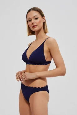 Stroje Kąpielowe Bikini|Stroje Kąpielowe Dwuczęściowe>Moodo Gładki dół od bikini granatowy