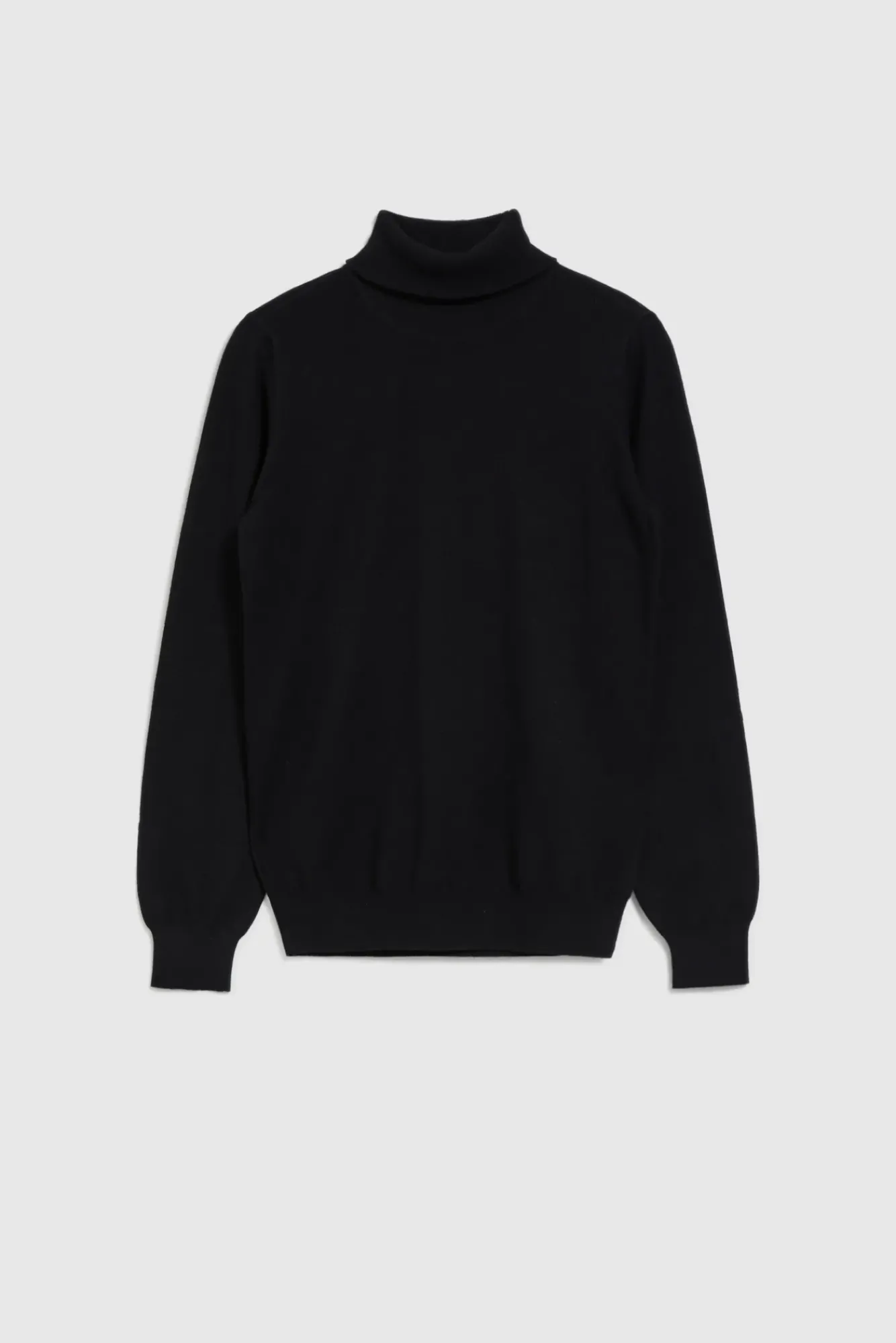 Swetry Czarne|Swetry Casual>Moodo Gładki sweter z golfem czarny