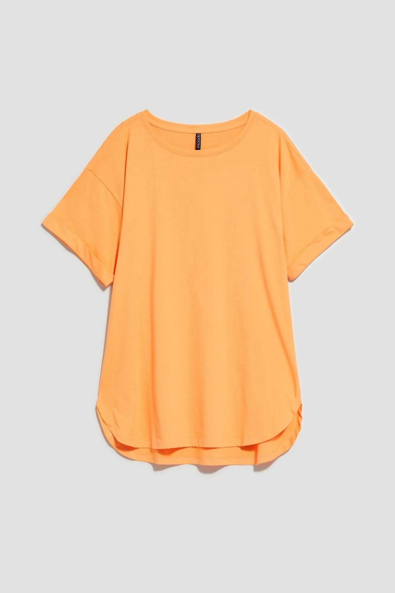 Bluzki Bawełniane|Bluzki Na Lato>Moodo Gładki t-shirt brzoskwiniowy