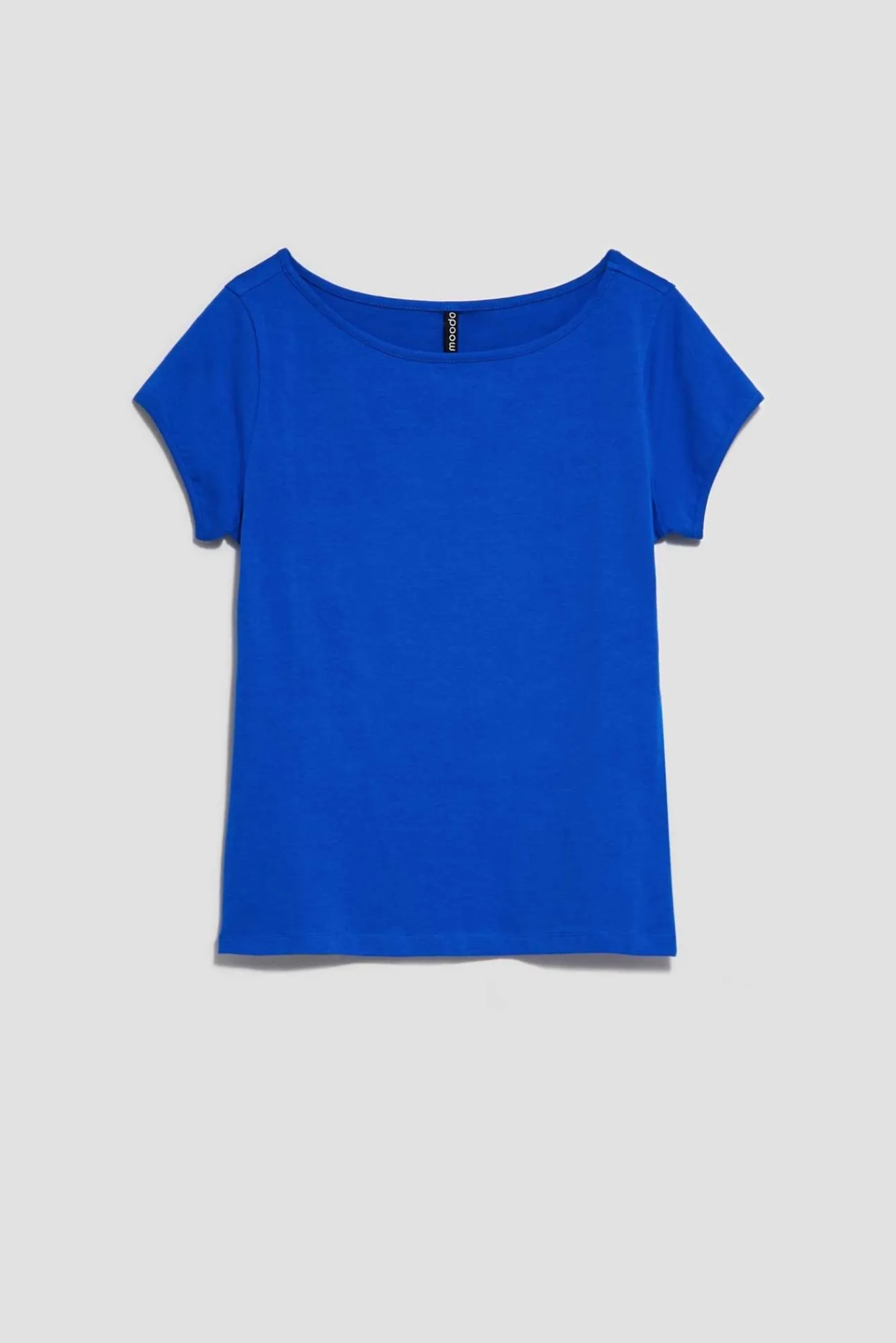 Bluzki Bawełniane|Bluzki Z Krótkim Rękawem>Moodo Gładki t-shirt niebieski