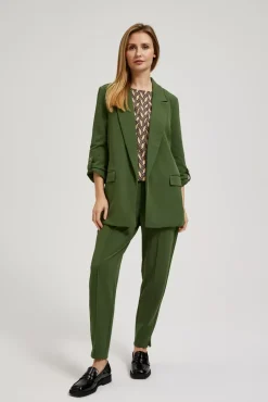 Komplety Damskie Garnitury|Komplety Damskie Ze Spodniami>Moodo Garnitur khaki