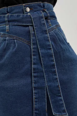 Spódnice Casual|Spódnice Na Wiosnę>Moodo Jeansowa spódnica z wysokim stanem