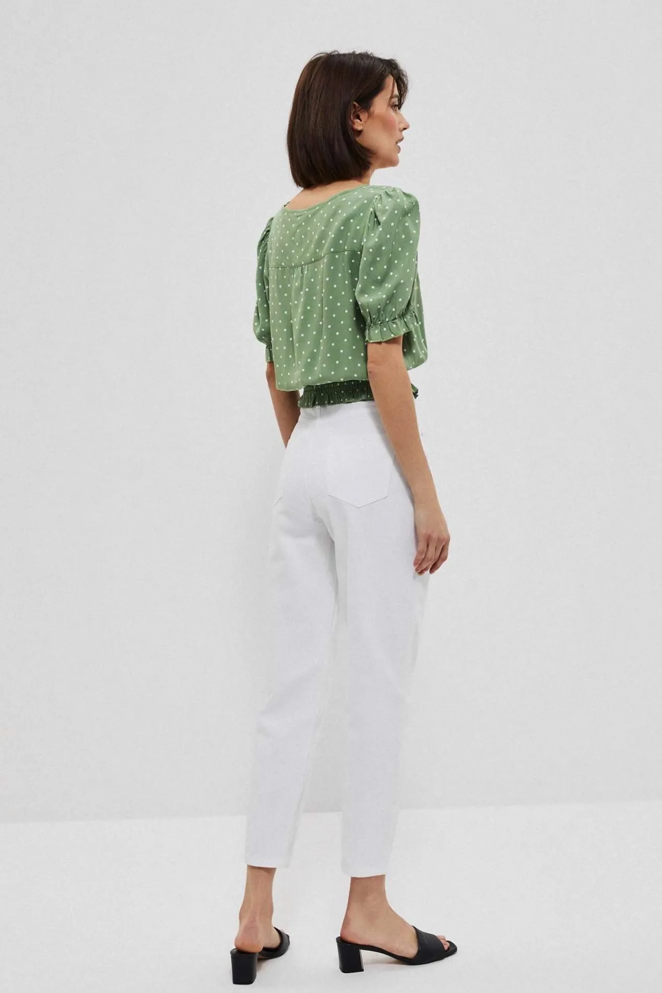 Jeansy Mom Fit|Jeansy Z Wysokim Stanem>Moodo Jeansy białe mom fit