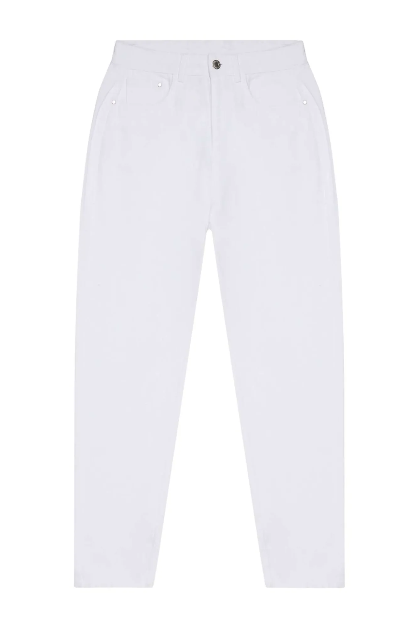 Jeansy Mom Fit|Jeansy Z Wysokim Stanem>Moodo Jeansy białe mom fit