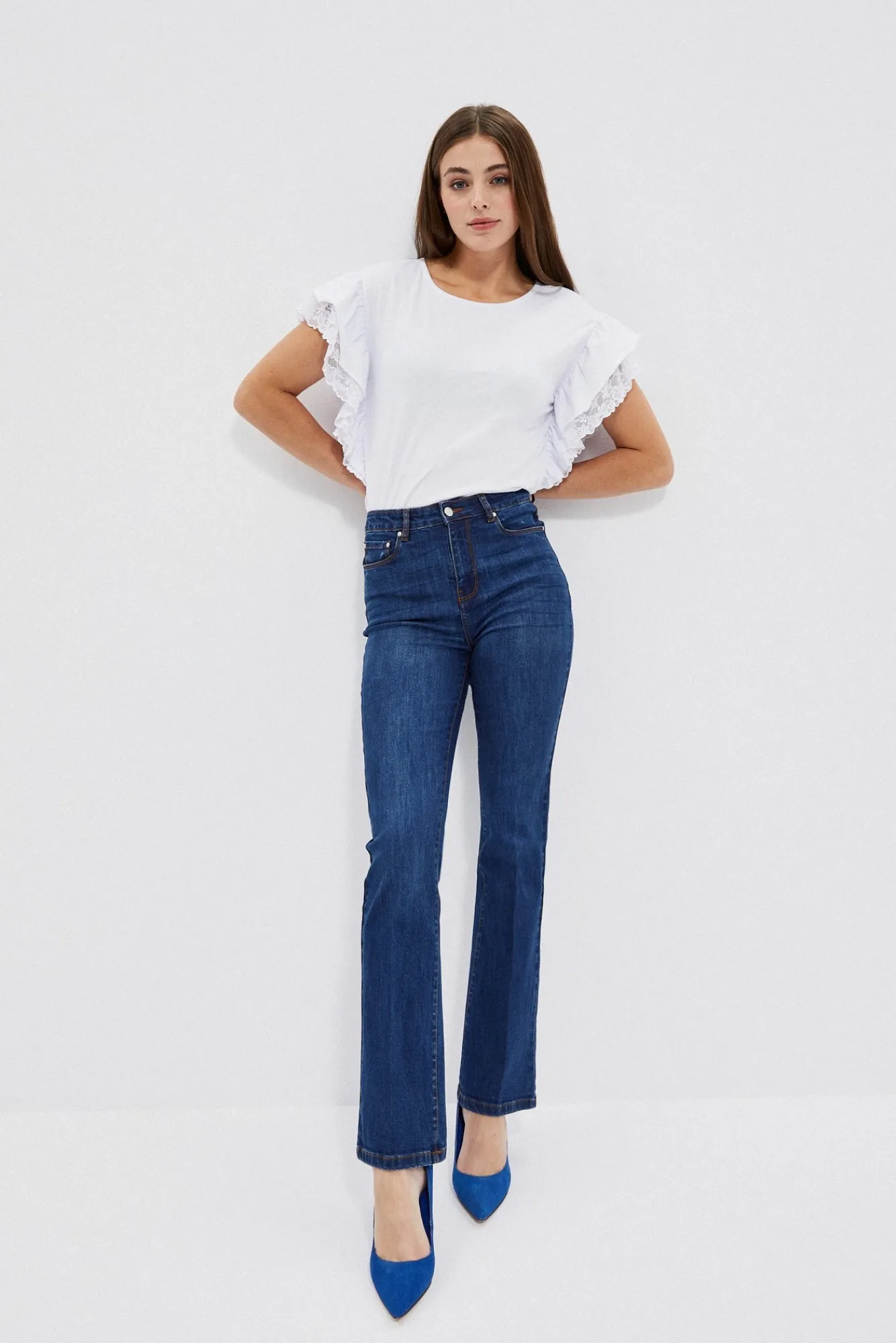 Jeansy Dzwony|Jeansy Z Wysokim Stanem>Moodo Jeansy bootcut