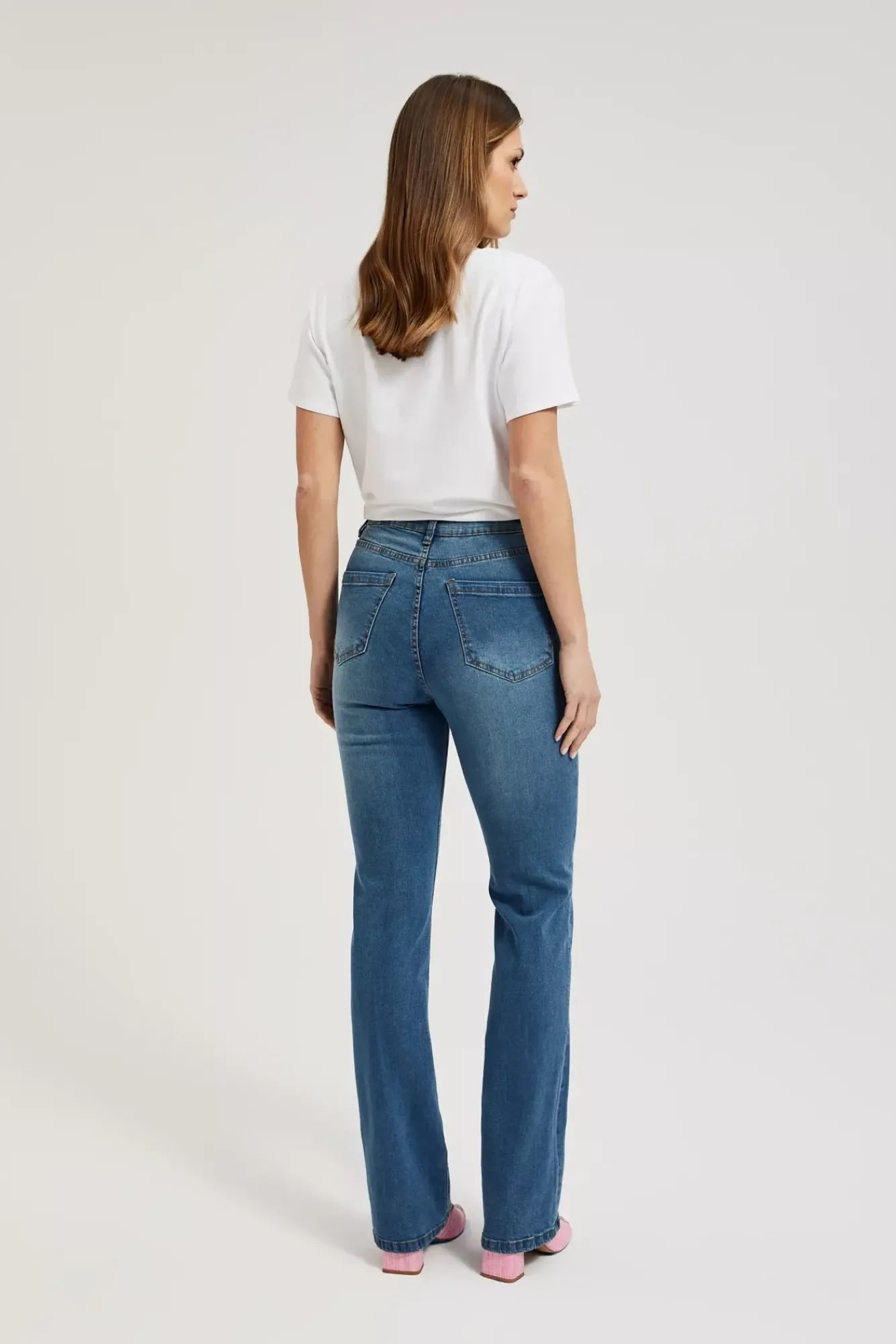 Jeansy Dzwony|Jeansy Z Wysokim Stanem>Moodo Jeansy bootcut niebieskie