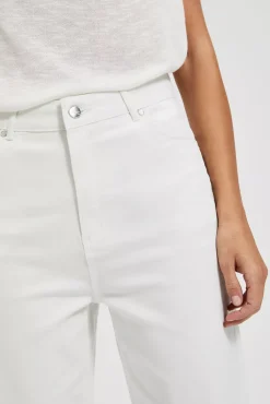Jeansy Z Wysokim Stanem|Jeansy Mom Fit>Moodo Jeansy mom fit białe