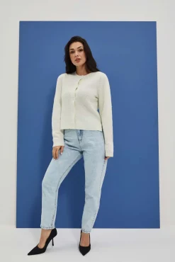 Jeansy Mom Fit|Jeansy Z Wysokim Stanem>Moodo Jeansy mom fit z wysokim stanem