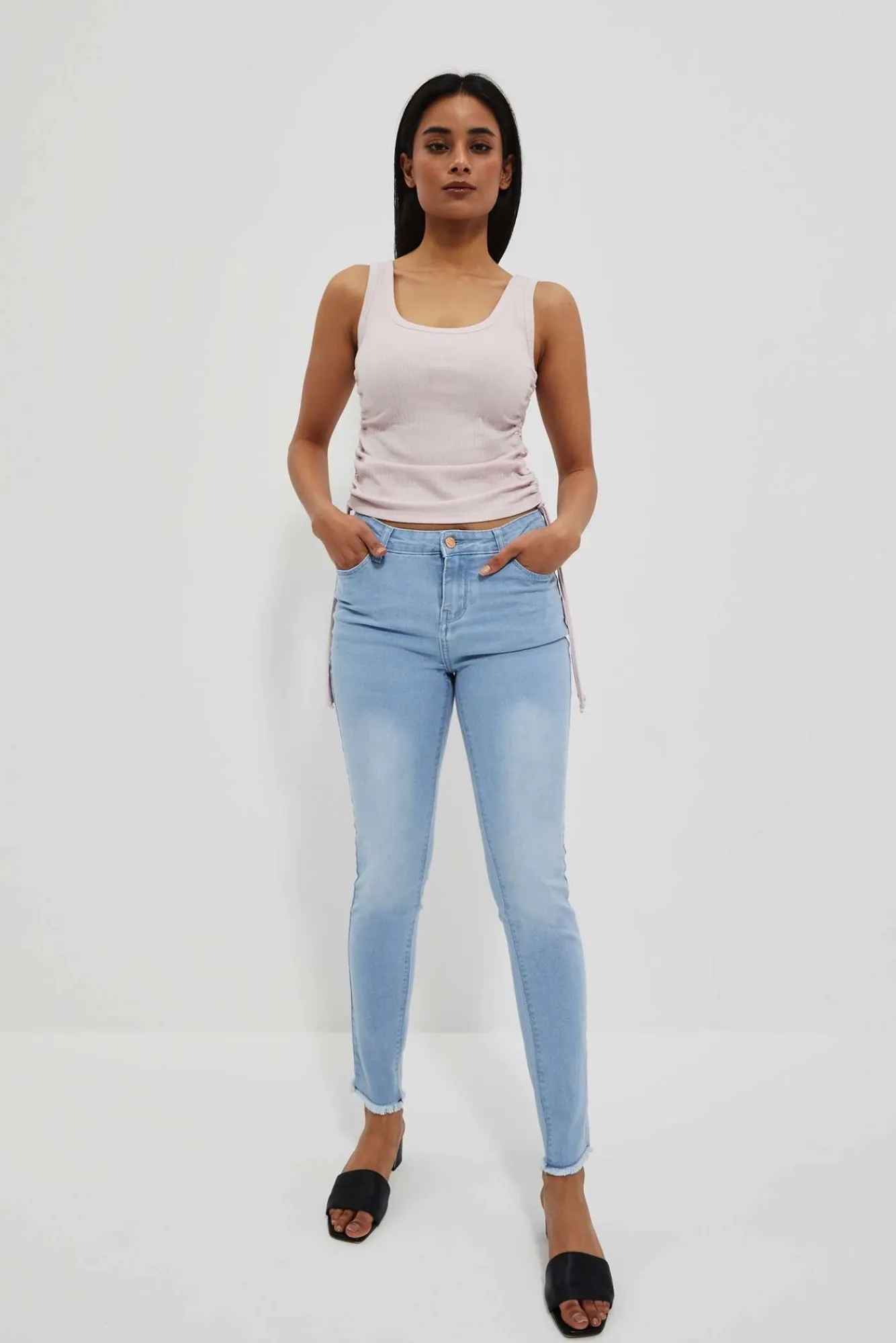 Jeansy Proste|Jeansy Push Up>Moodo Jeansy push up błękitne