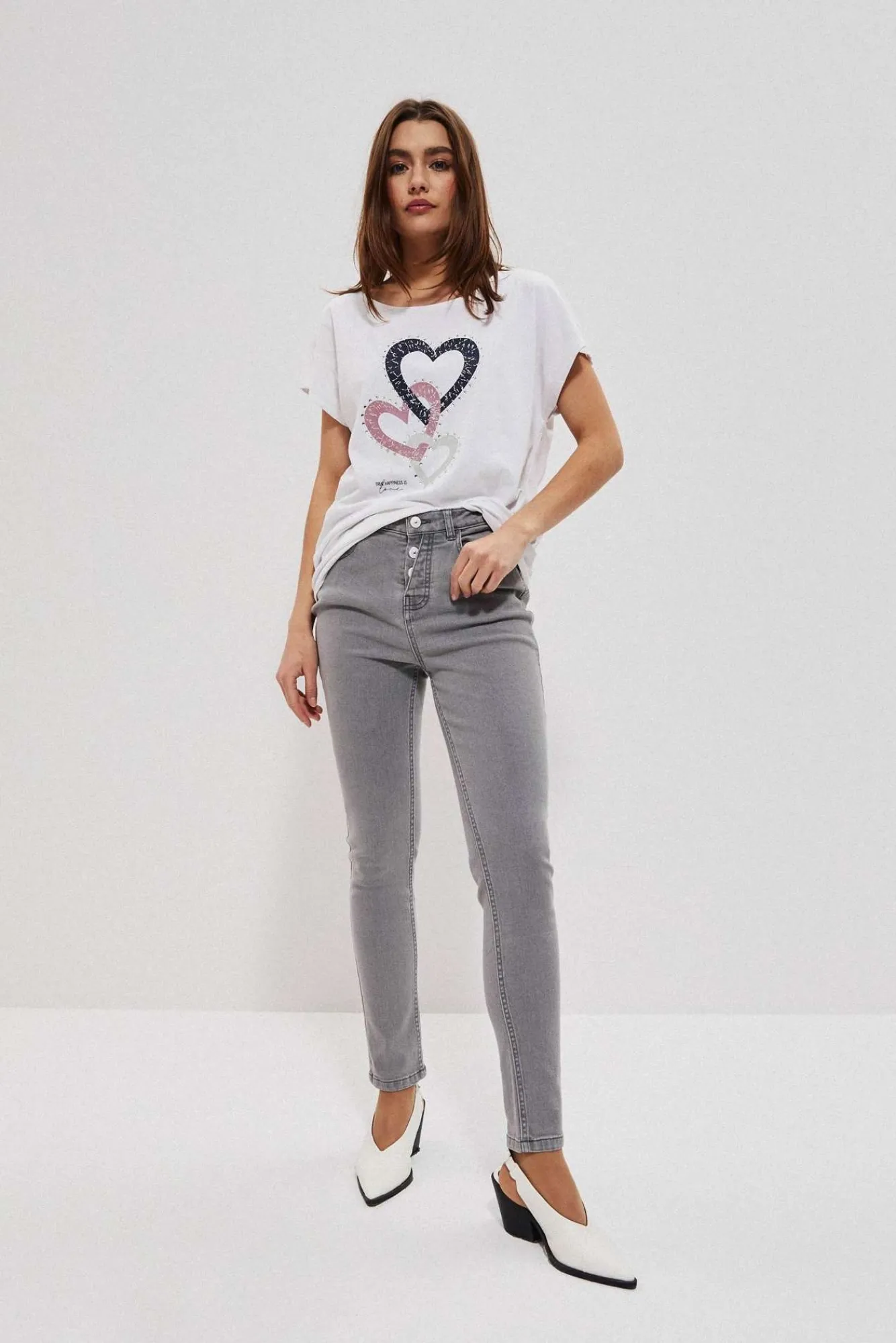 Jeansy Rurki|Jeansy Push Up>Moodo Jeansy push up szare