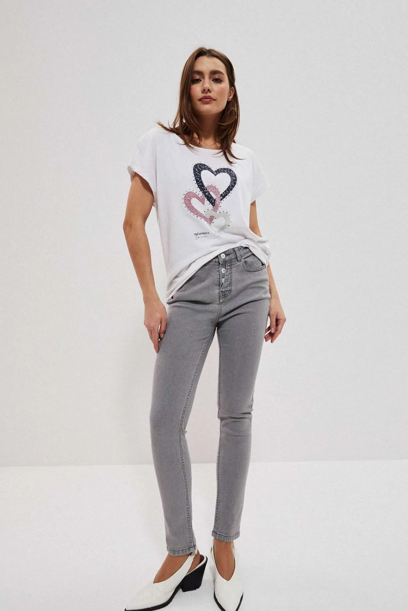 Jeansy Rurki|Jeansy Push Up>Moodo Jeansy push up szare