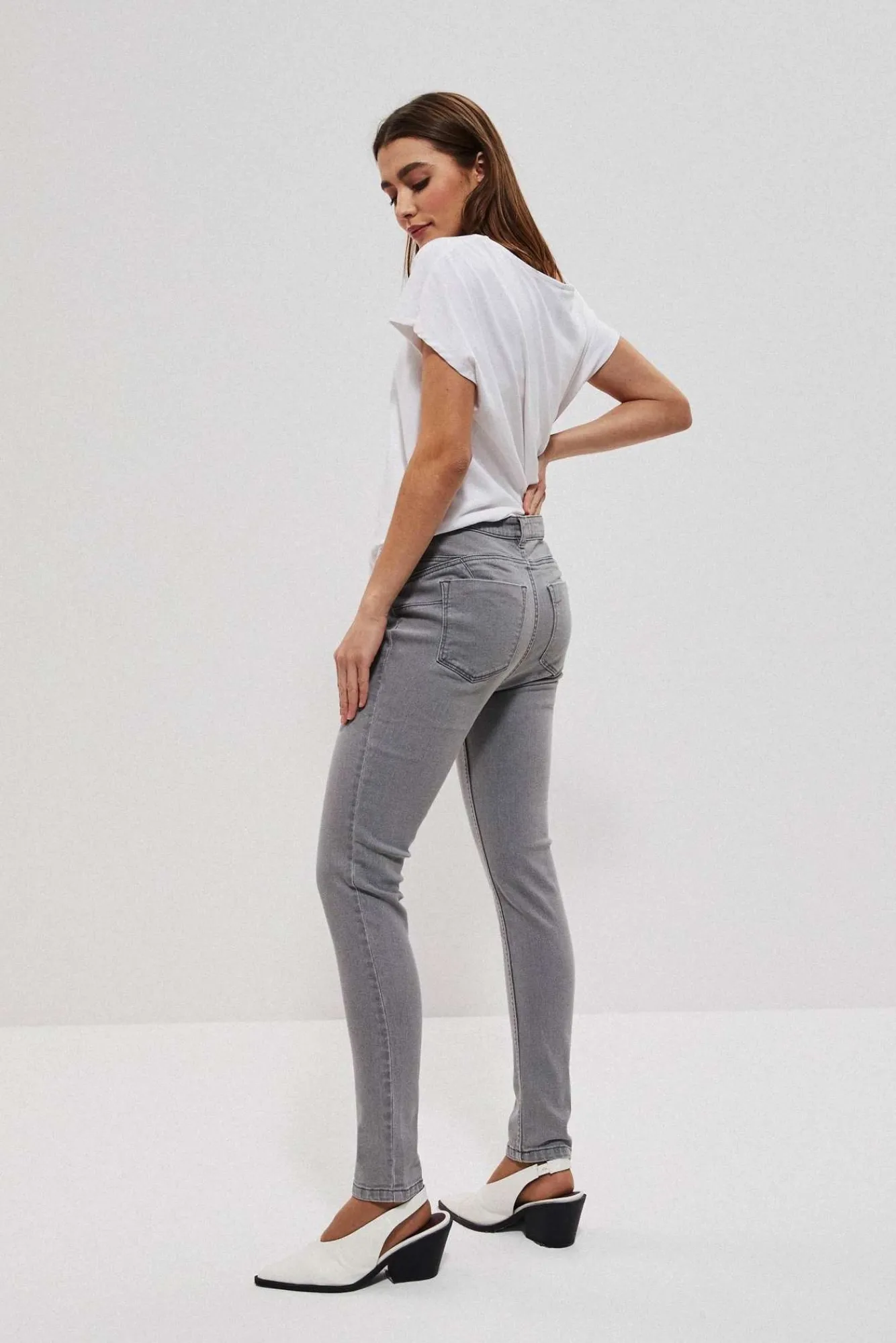 Jeansy Rurki|Jeansy Push Up>Moodo Jeansy push up szare