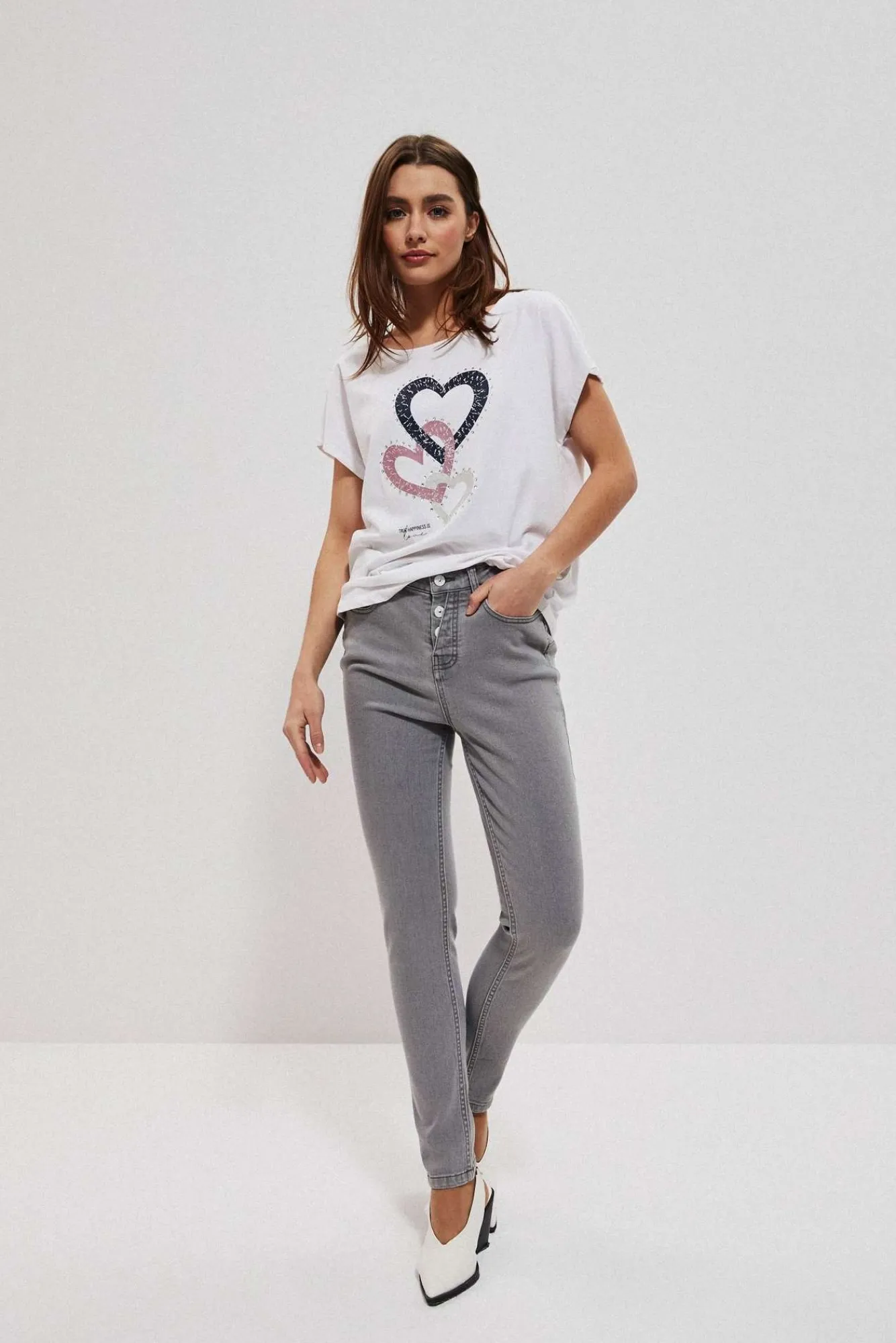 Jeansy Rurki|Jeansy Push Up>Moodo Jeansy push up szare