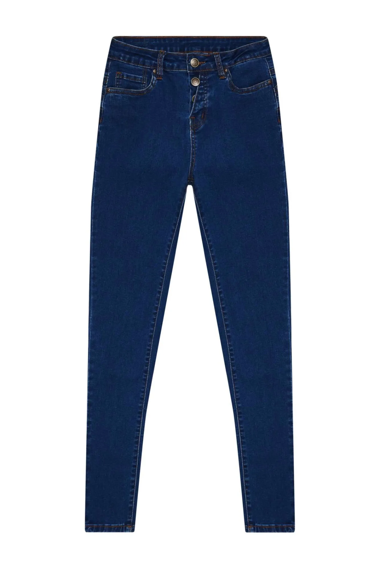 Jeansy Rurki|Jeansy Push Up>Moodo Jeansy push up z guzikami ciemnoniebieskie