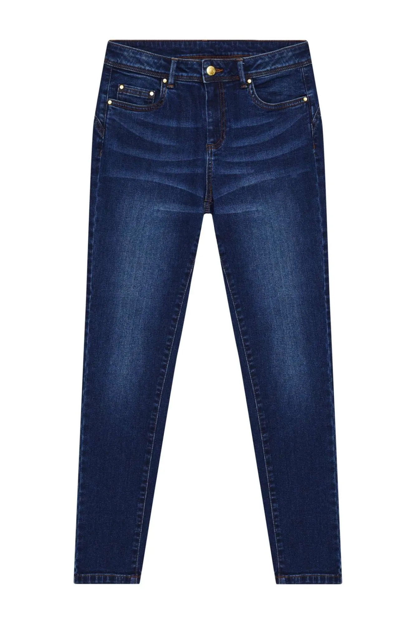Jeansy Rurki|Jeansy Push Up>Moodo Jeansy push up ze średnim stanem granatowe