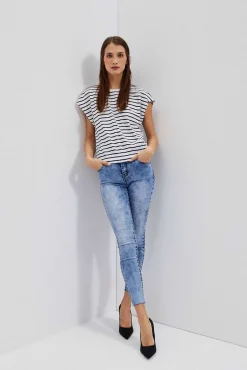 Jeansy Rurki|Jeansy Push Up>Moodo Jeansy rurki błękitne