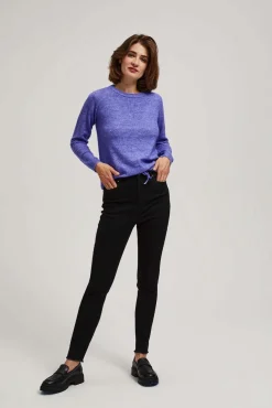 Jeansy Rurki|Jeansy Skinny>Moodo Jeansy rurki ze średnim stanem czarne