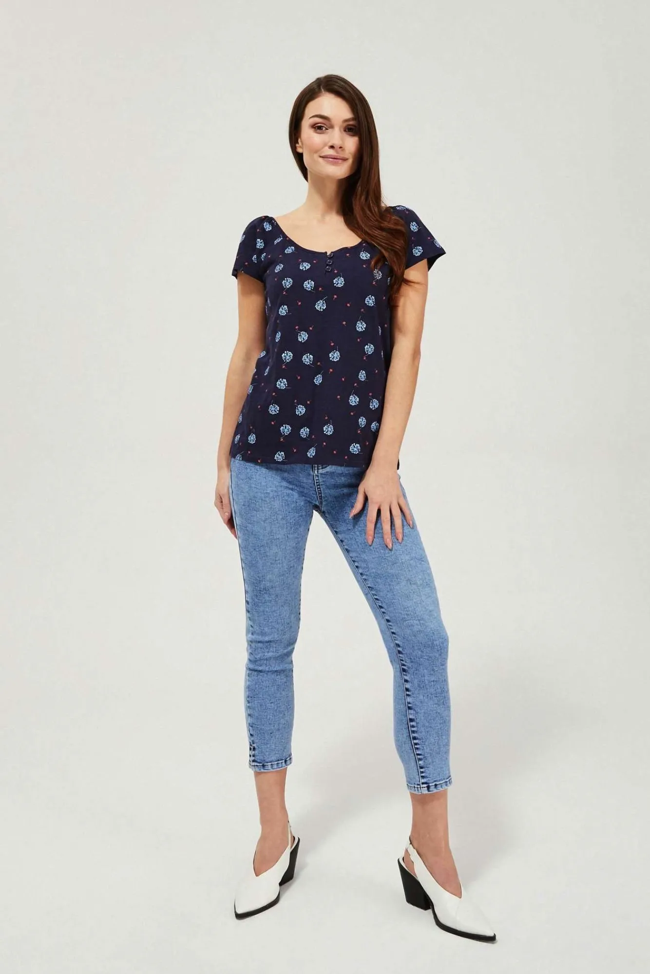 Jeansy Rurki|Jeansy Skinny>Moodo Jeansy skinny 7/8