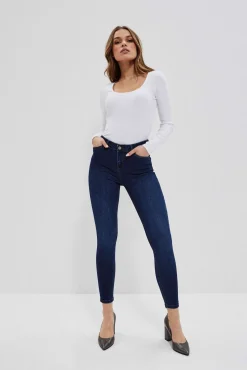 Jeansy Rurki|Jeansy Skinny>Moodo Jeansy skinny push up granatowe