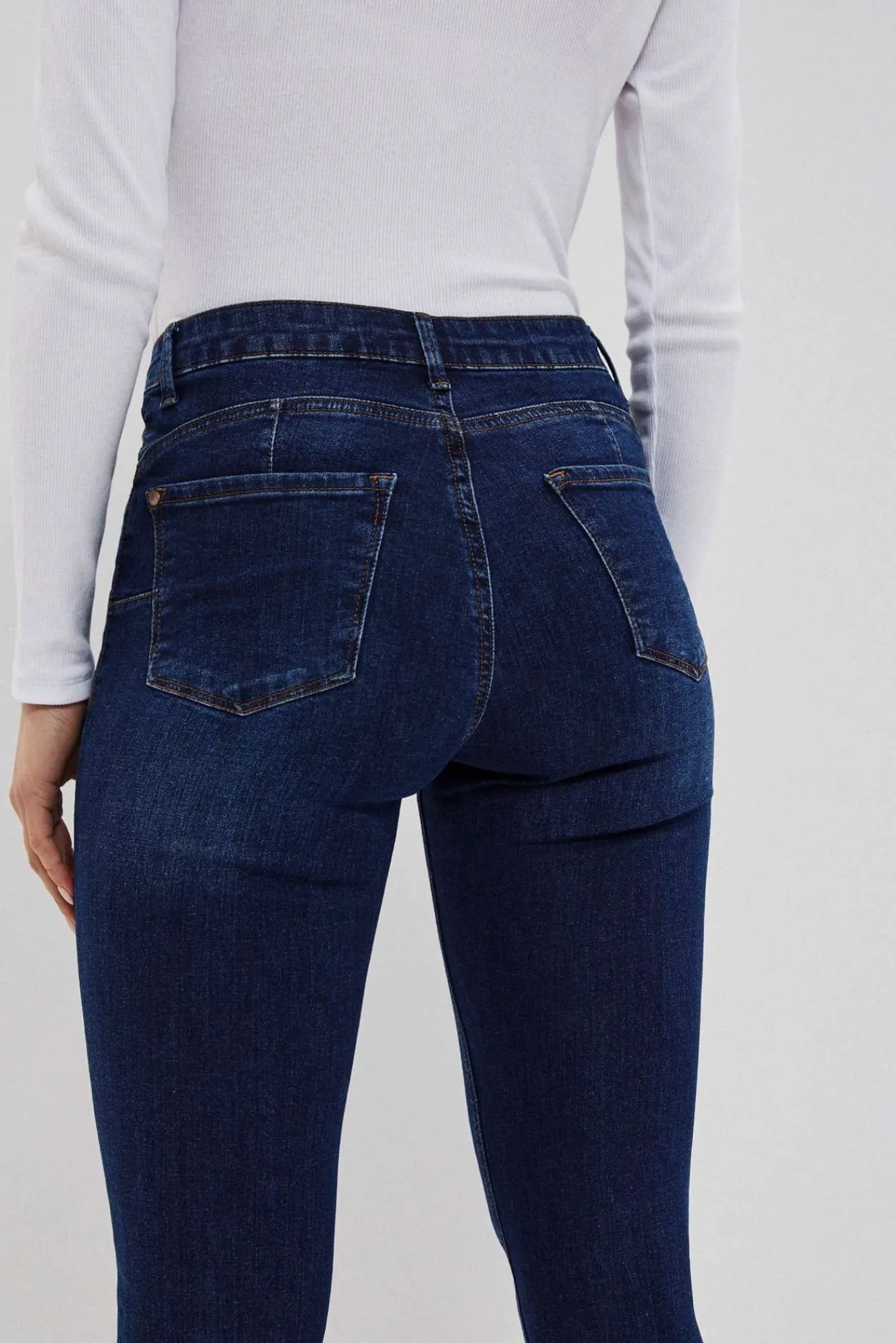 Jeansy Rurki|Jeansy Skinny>Moodo Jeansy skinny push up granatowe