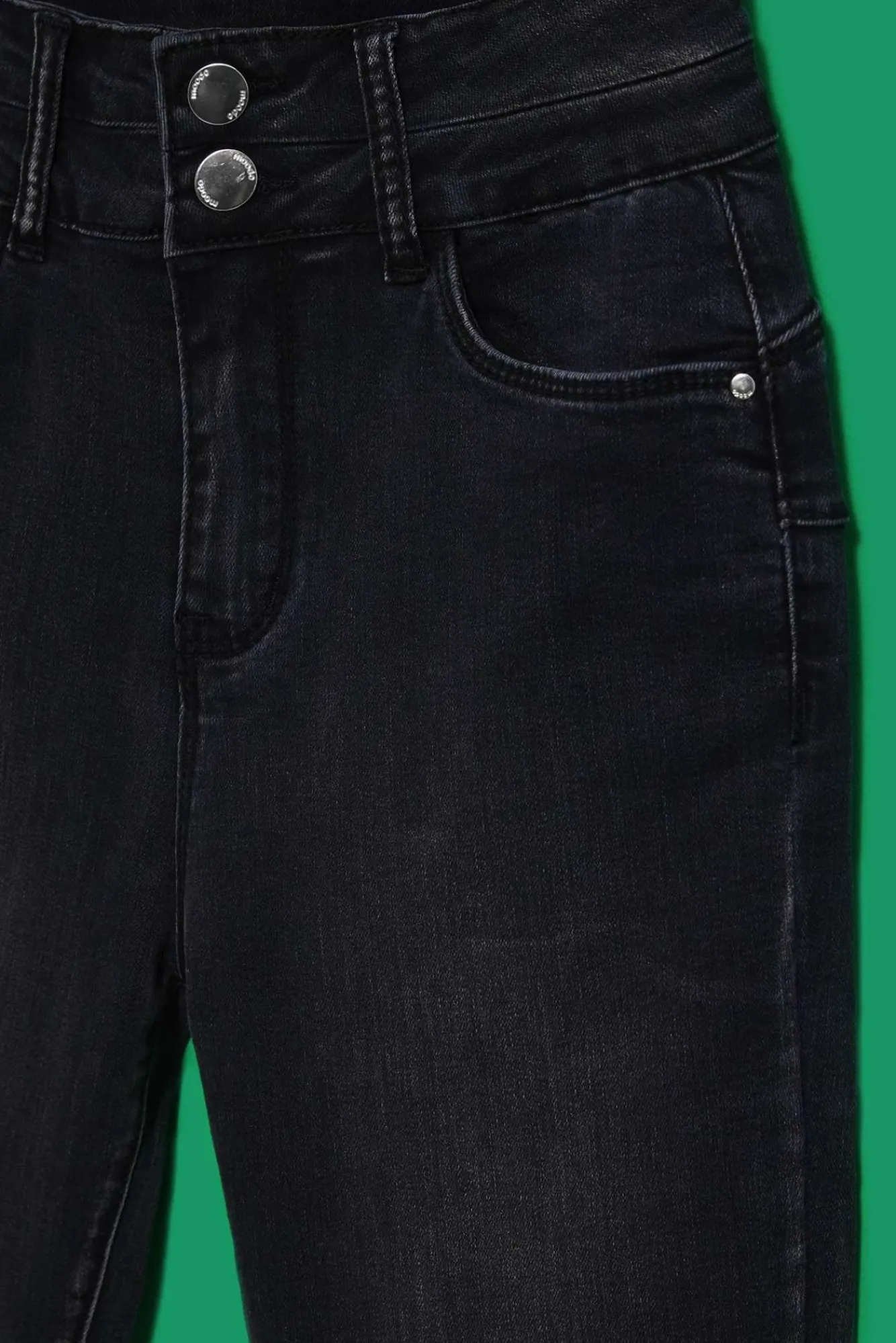 Jeansy Rurki|Jeansy Skinny>Moodo Jeansy skinny z podwójnym guzikiem grafitowe