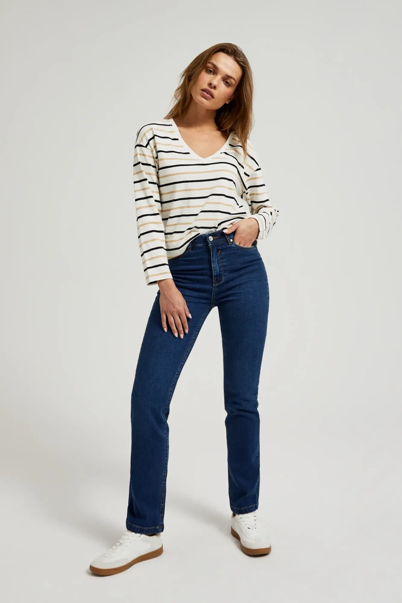Jeansy Proste|Jeansy Regular Fit>Moodo Jeansy z prostą nogawką niebieskie