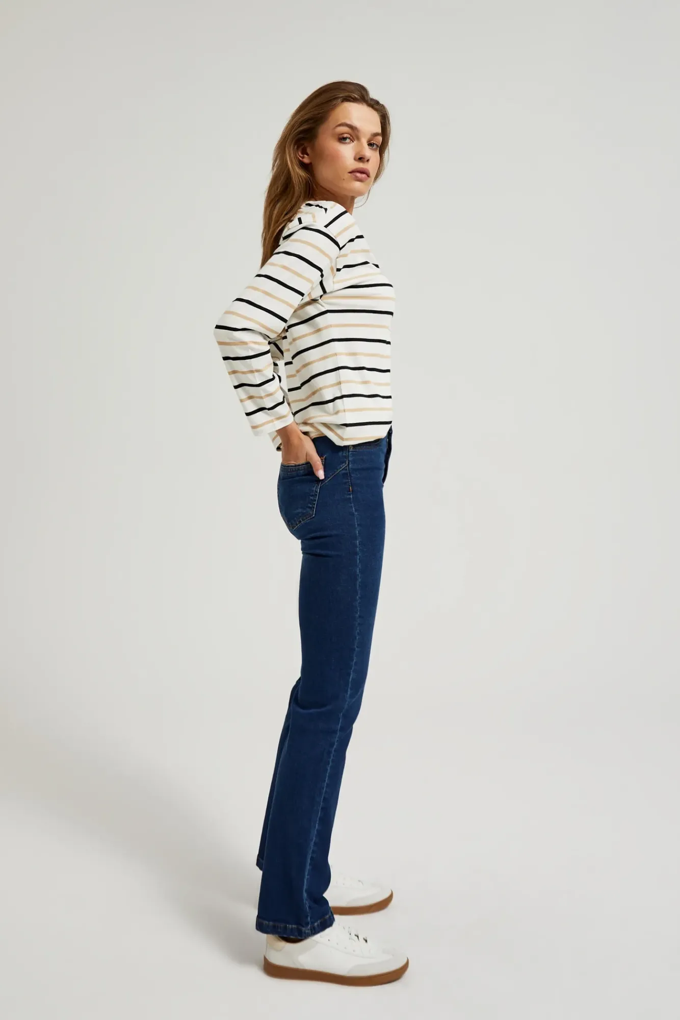 Jeansy Proste|Jeansy Regular Fit>Moodo Jeansy z prostą nogawką niebieskie