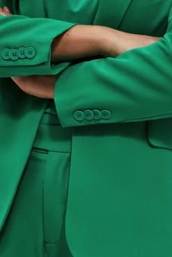 Eleganckie Marynarki Damskie|Modne Marynarki Damskie>Moodo Jednorzędowa gładka marynarka zielona